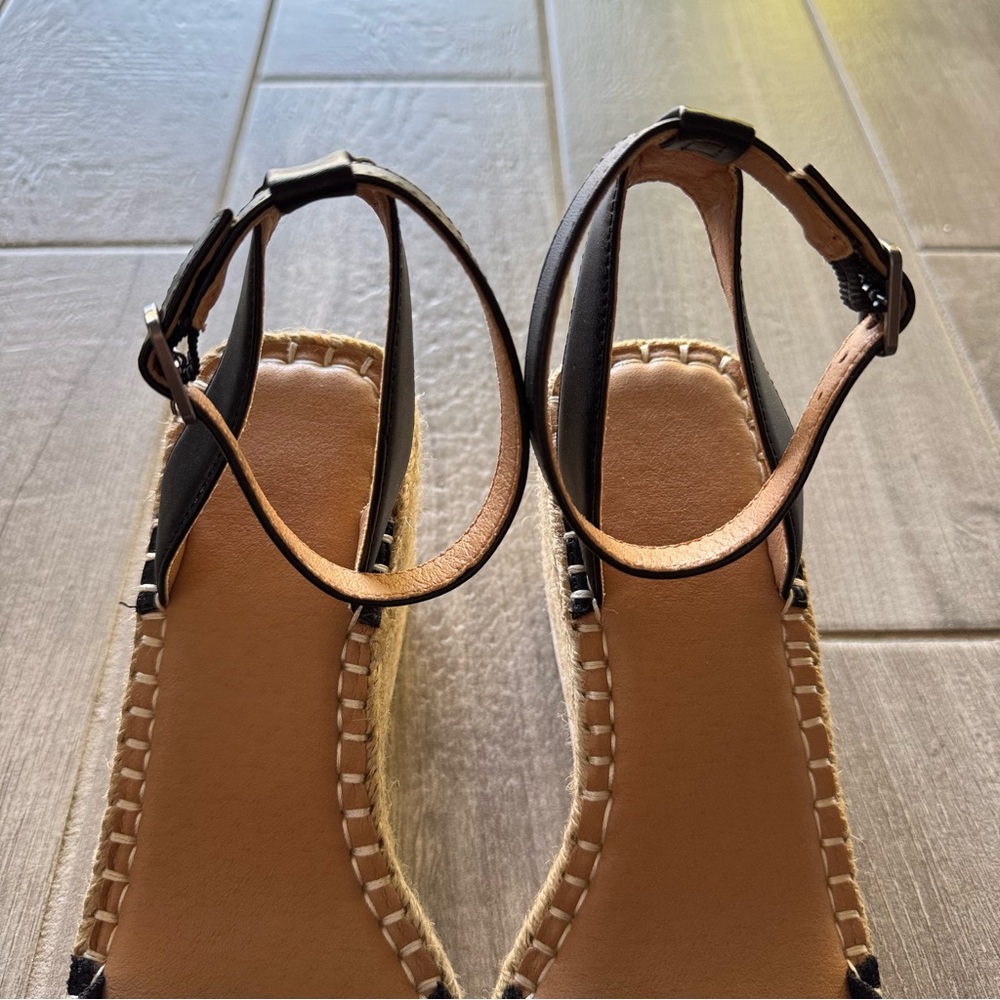 Crown Vintage Kannia Espadrille Wedge Black Sandal - Picture 4 of 11